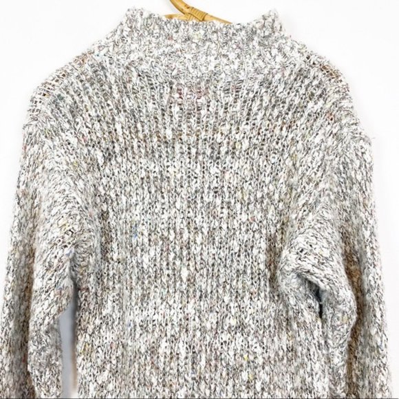 Vintage | Multicolour Textured Knit Mock Neck Sweater Size L - Picture 5 of 8